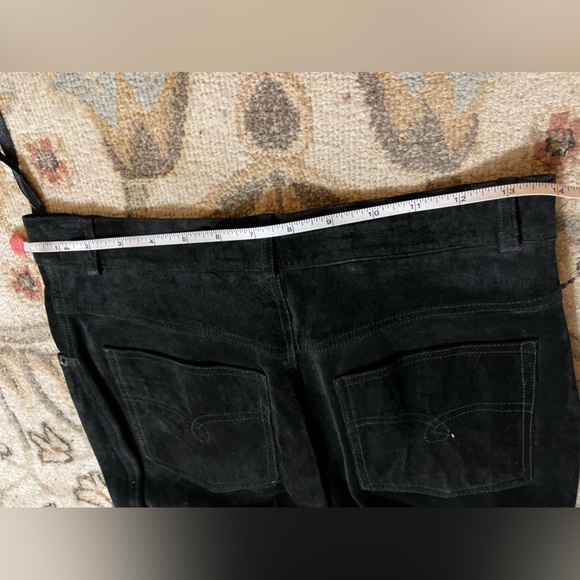 Harold’s SUEDE/Leather quality apparel black suede /leather  pants womens size 8 - Picture 8 of 10
